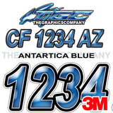 Antarctica Blue Boat Registration Numbers