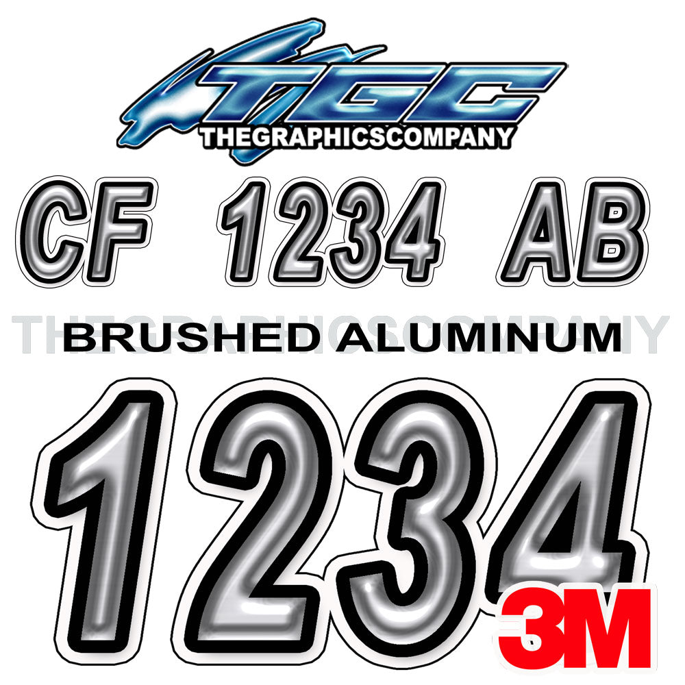 Brushed Metal Registration Numbers – The Graphics Company