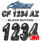Button Black Boat Registration Numbers