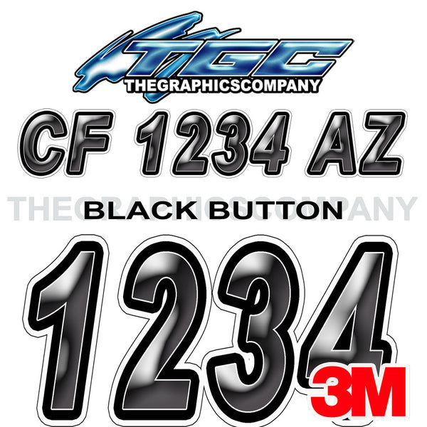 Button Black Boat Registration Numbers – The Graphics Company