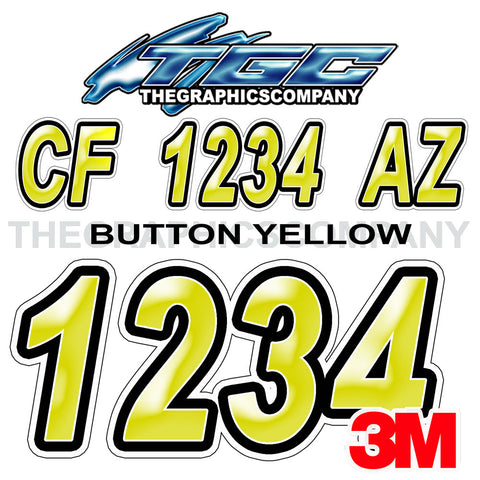 Button Yellow Boat Registration Numbers