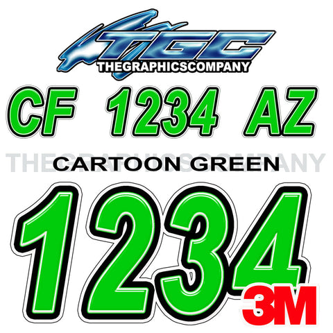 Cartoon Jelly Green Boat Registration Numbers