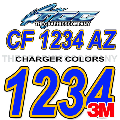 Charger Colors Boat Registration Numbers
