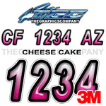 Cheese Cake Boat Registration Numbers