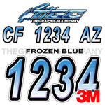 Frozen Blue Boat Registration Numbers