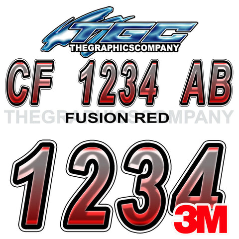 Fusion Red Boat Registration Numbers