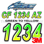 Orbital Green To Yellow Boat Registration Numbers