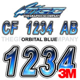 Orbital Blue Boat Registration Numbers