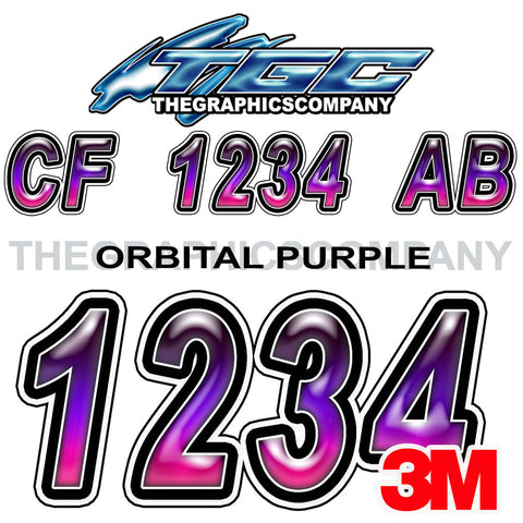 Orbital Purple Boat Registration Numbers