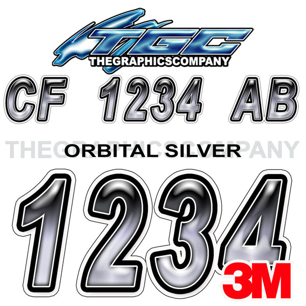 Orbital Silver Boat Registration Numbers – The Graphics Company