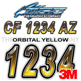 Orbital Yellow Boat Registration Numbers