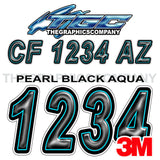 Pearl Black Aqua Boat Registration Numbers
