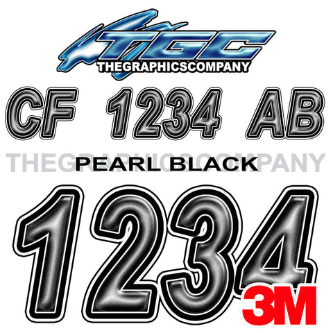 Pearl Black Boat Registration Numbers