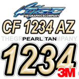 Pearl Tan Boat Registration Numbers