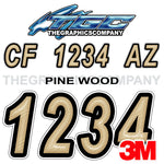Pine Wood Boat Registration Numbers