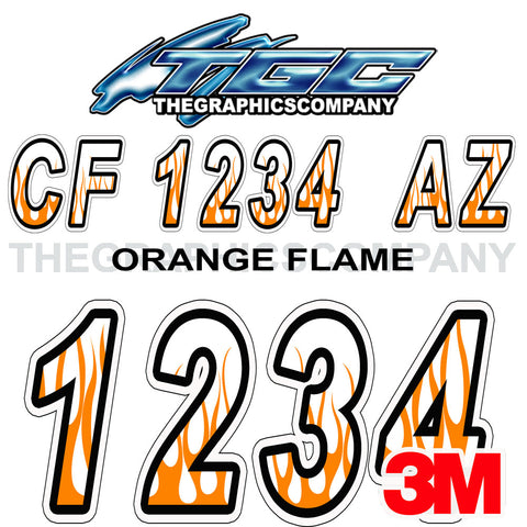 Orange Flame Boat Registration Numbers