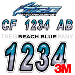 Beach Blue Boat Badaboom Registration Numbers