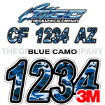 Blue Camo Boat Registration Numbers