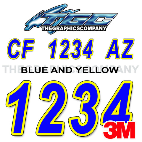 Blue Yellow Boat Registration Numbers
